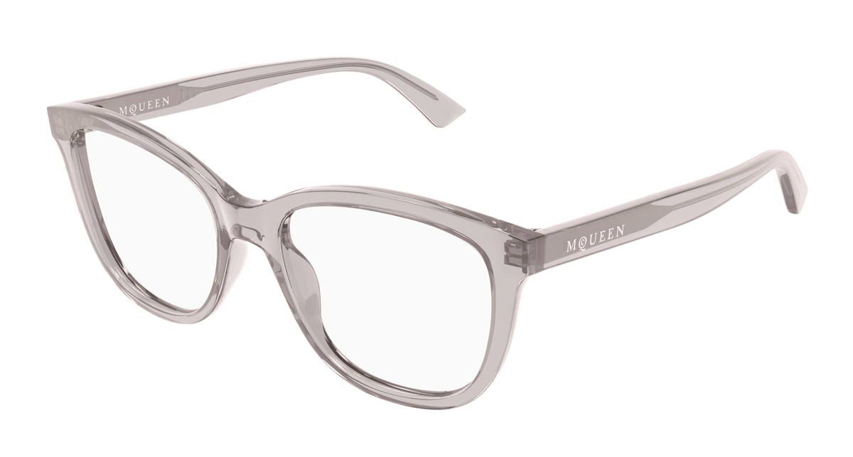 Alexander McQueen AM0487O Eyeglasses - Grey / Transparent (003)