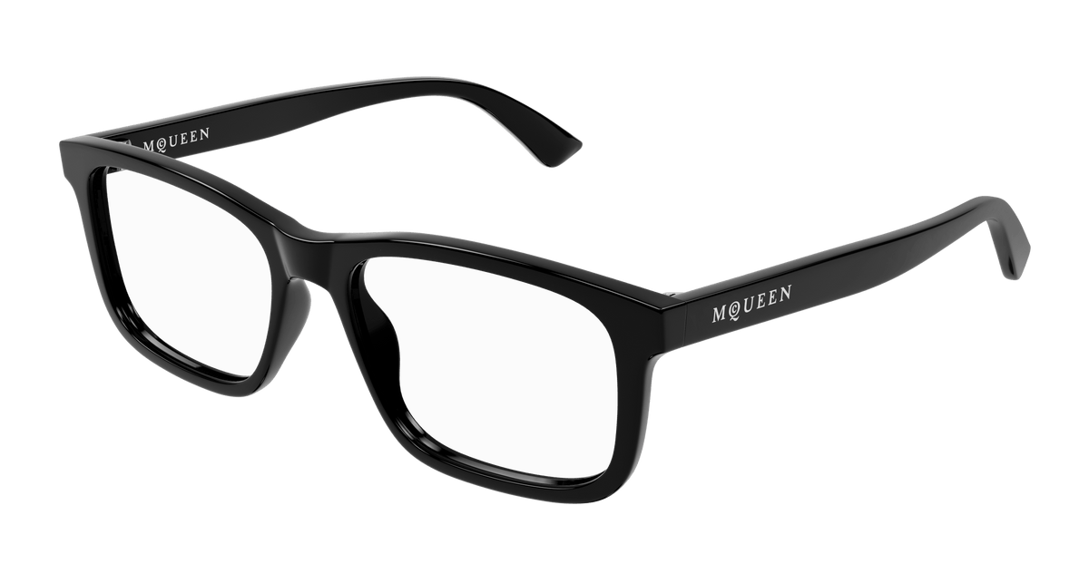Alexander McQueen AM0486O Eyeglasses - Black / Transparent (006)