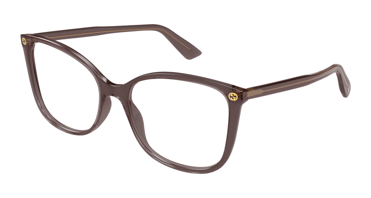 Gucci GG0026O Eyeglasses - Brown / Transparent (019)
