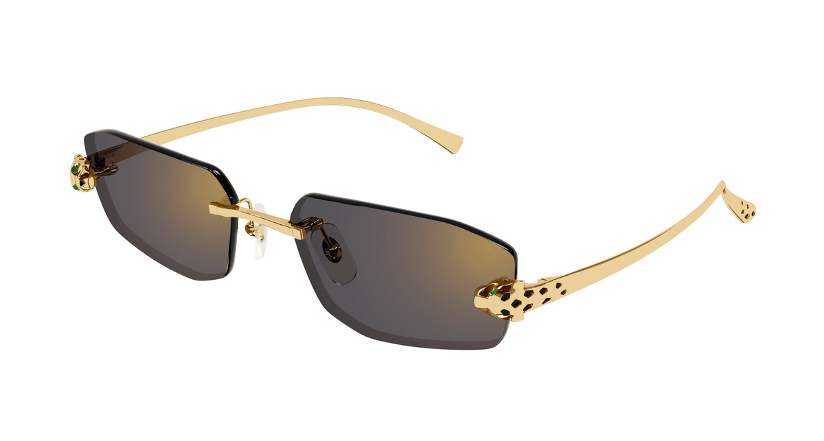 Cartier CT0474S Sunglasses - Gold / Grey (001)