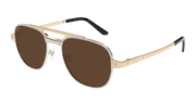 Cartier CT0477S Sunglasses - Silver / Brown (004)