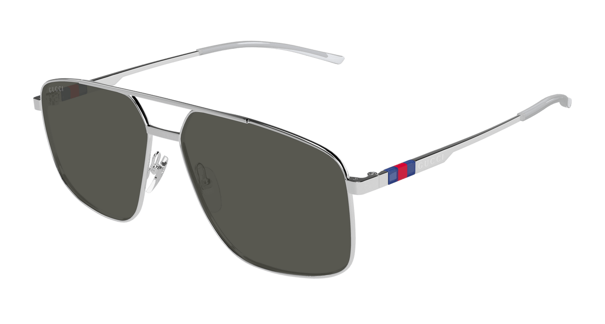 Gucci GG1676S Sunglasses - Silver / Grey (001)