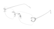 Cartier CT0489S Sunglasses - Silver / Transparent (001)