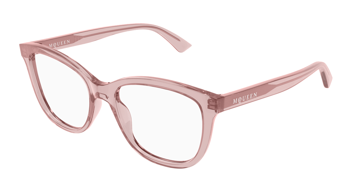 Alexander McQueen AM0487O Eyeglasses - Red / Transparent (004)
