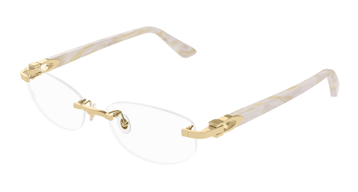 Cartier CT0318O Eyeglasses - Gold / Transparent (005)