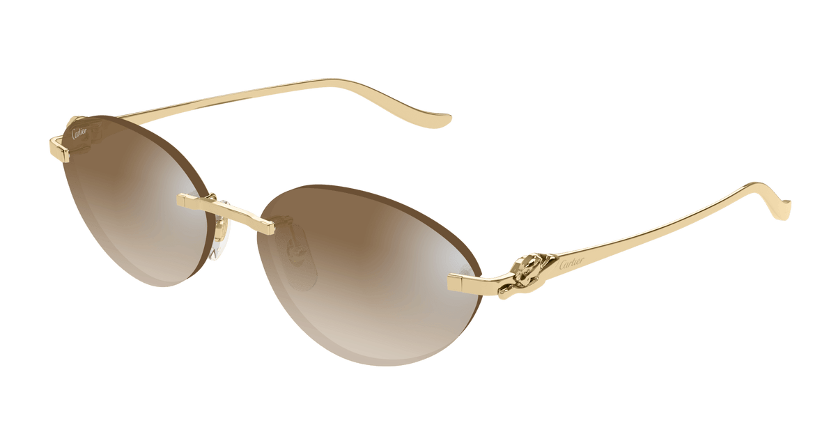 Cartier CT0504S Sunglasses - Gold / Brown (003)