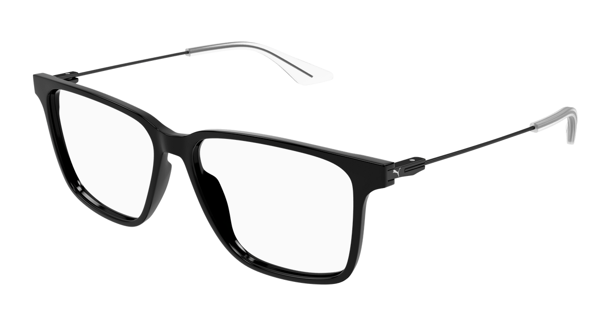 Puma PU0451O Eyeglasses - Black / Transparent (001)