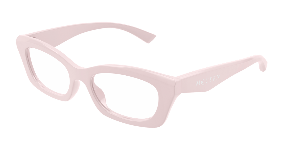 Alexander McQueen AM0474O Eyeglasses - Pink / Transparent (005)
