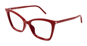 Saint Laurent SL 386 Eyeglasses - Red / Transparent (015)