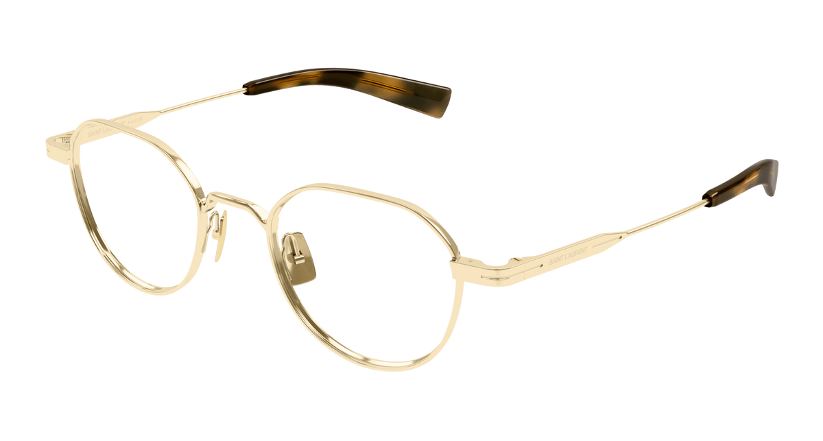 Saint Laurent SL 730 Eyeglasses - Gold / Transparent (003)