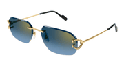 Cartier CT0468S Sunglasses - Gold / Blue (002)