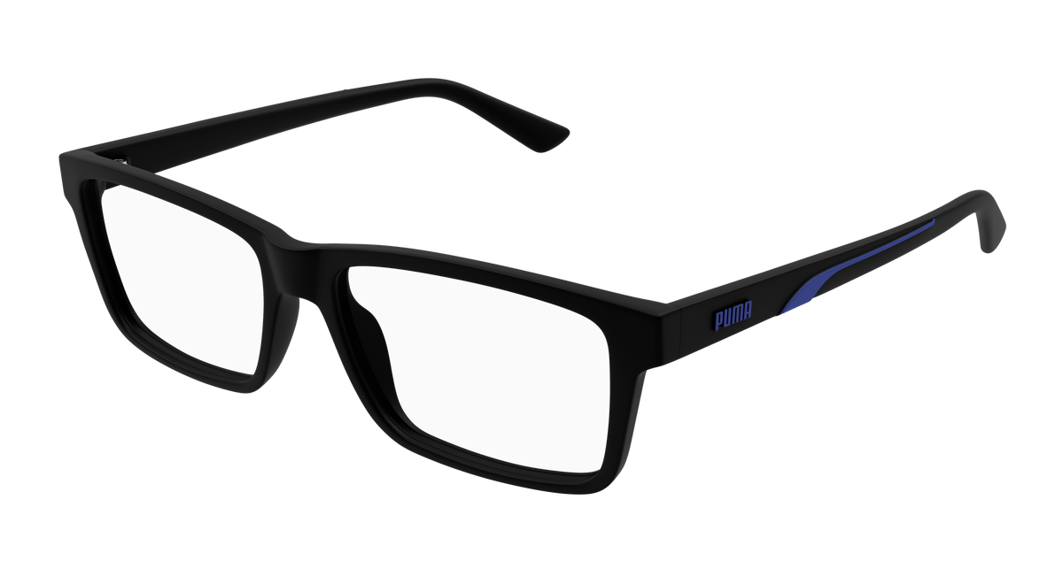 Puma PU0471O Eyeglasses - Black / Transparent (007)