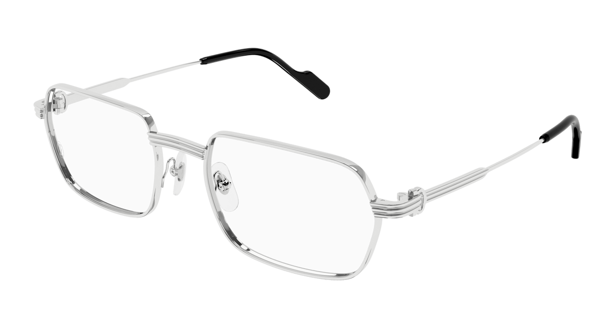 Cartier CT0483O Eyeglasses - Silver / Transparent (002)
