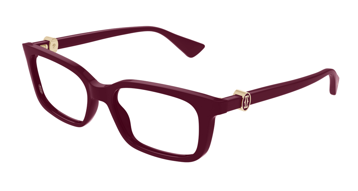 Cartier CT0525O Eyeglasses - Burgundy / Transparent (003)