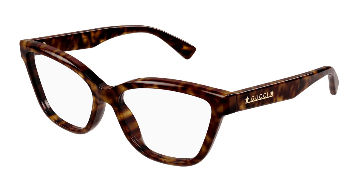 Gucci GG1589O Eyeglasses - Havana / Transparent (002)