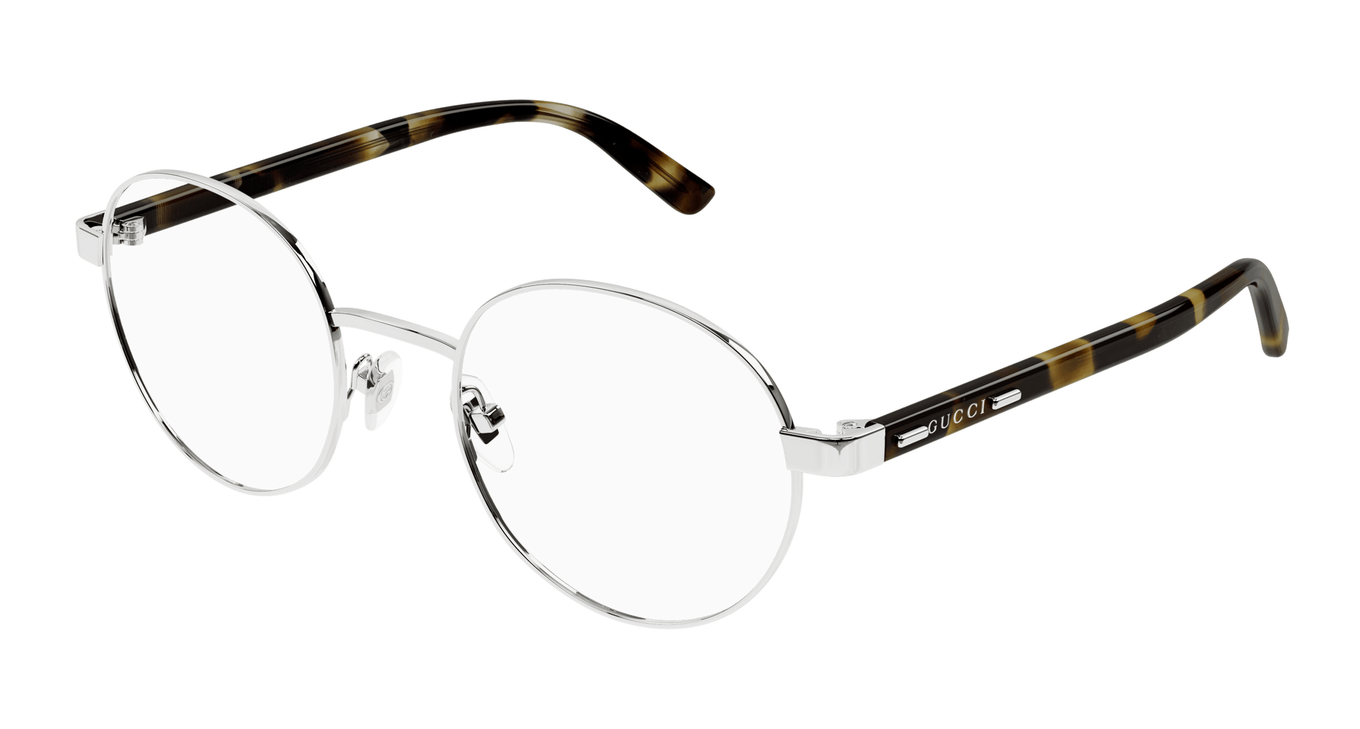 Gucci GG1585O Eyeglasses - Silver / Transparent (002)