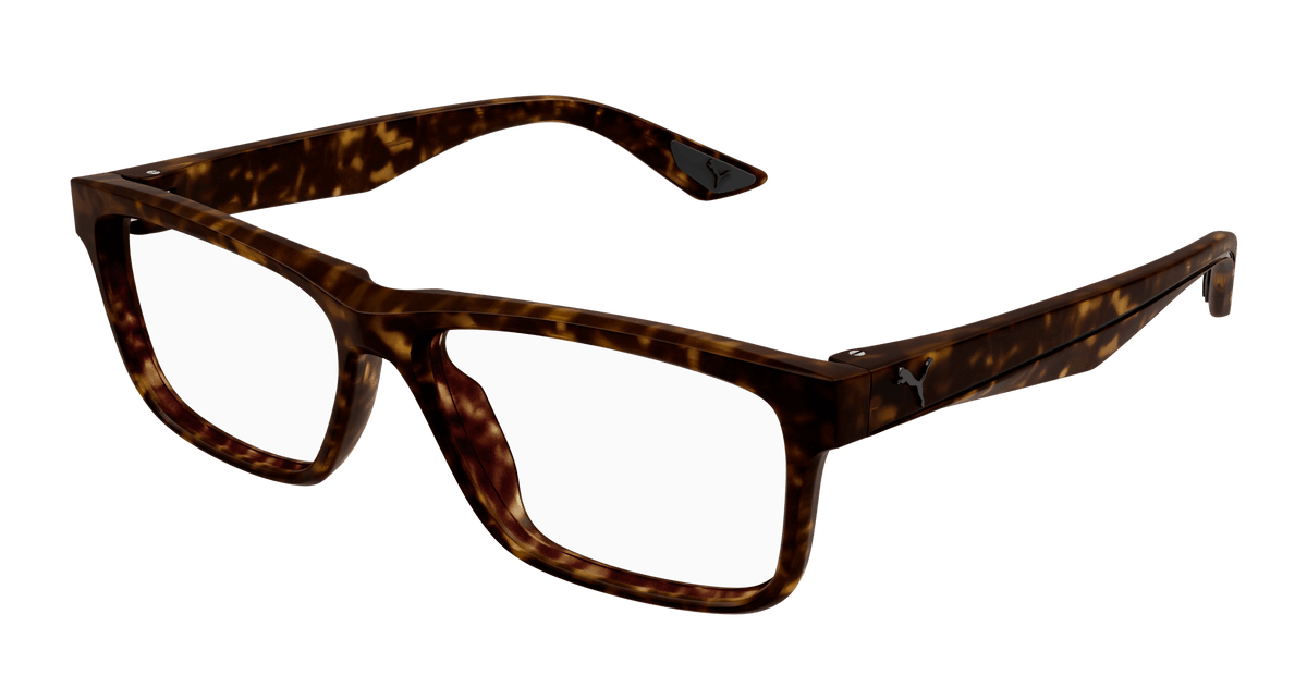 Puma PU0444O Eyeglasses - Havana / Transparent (002)
