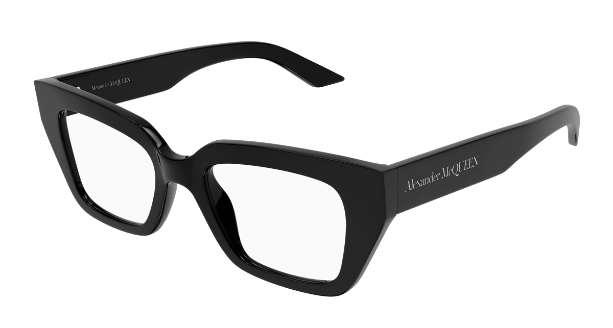 Alexander McQueen AM0453O Eyeglasses - Black / Transparent (001)