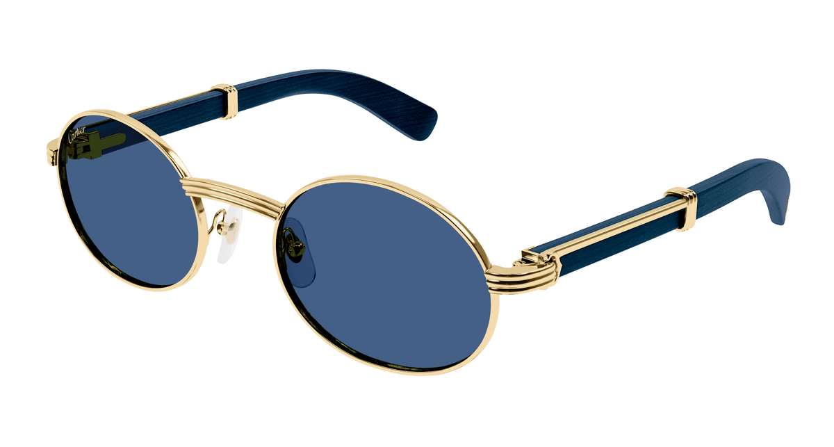 Cartier CT0464S Sunglasses - Gold / Blue (004)