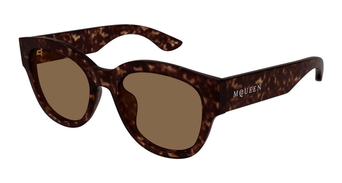 Alexander McQueen AM0509SA Sunglasses - Havana / Brown (002)