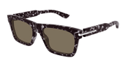 Alexander McQueen AM0495S Sunglasses - Havana / Brown (002)