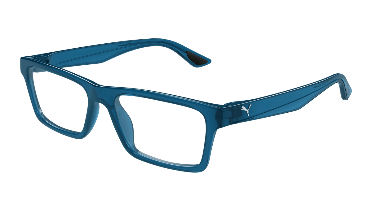 Puma PU0487O Eyeglasses - Blue / Transparent (004)
