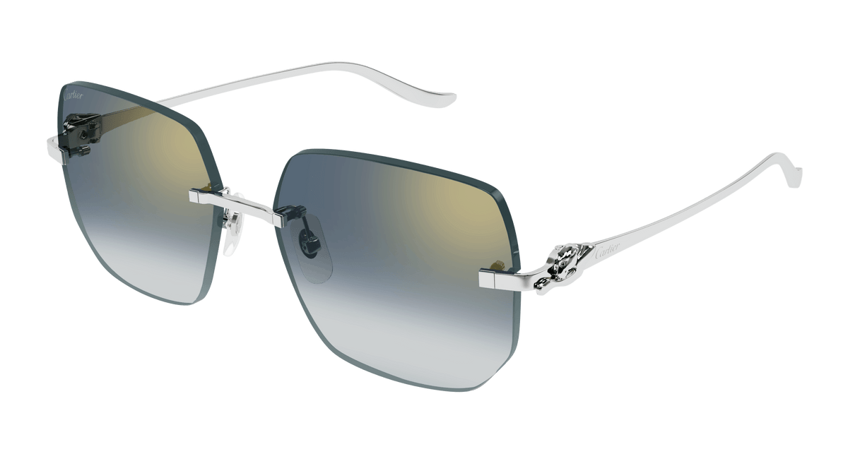 Cartier CT0549S Sunglasses - Silver / Blue (003)