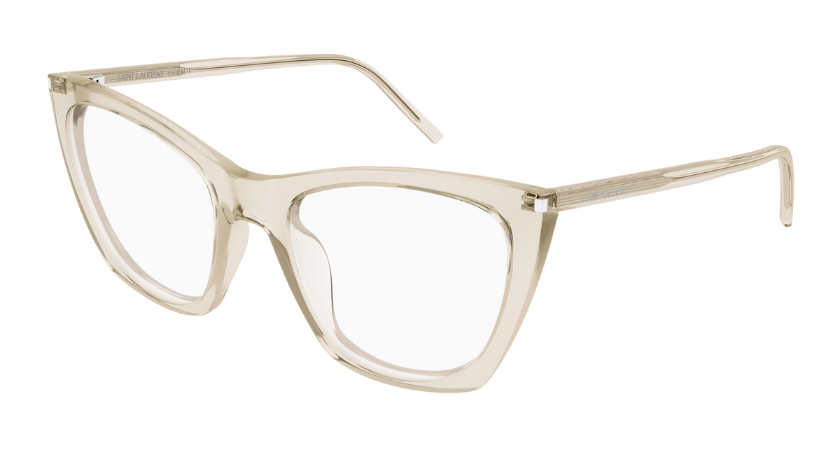 Saint Laurent SL 214 KATE THIN OPT Eyeglasses - Beige / Transparent (004)