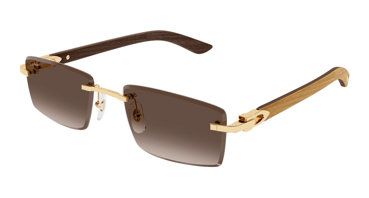 Cartier CT0582S Sunglasses - Gold / Brown (003)