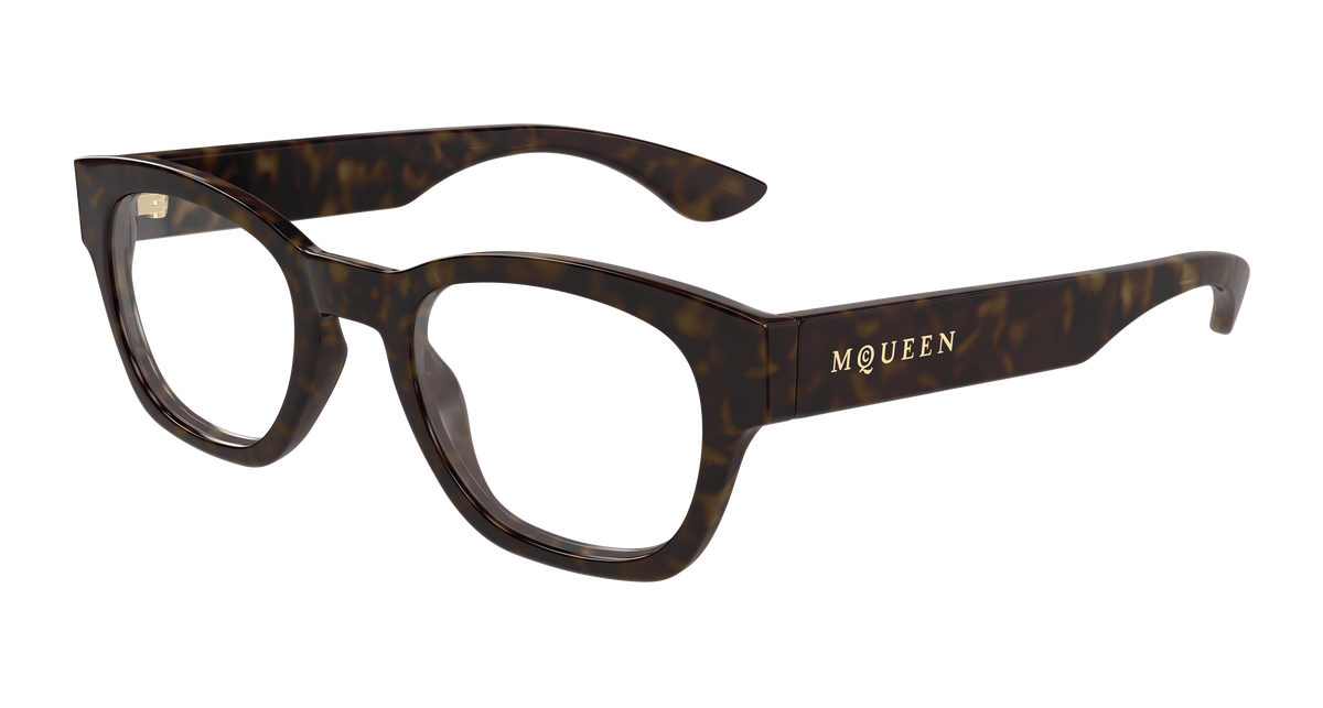 Alexander McQueen AM0530O Eyeglasses - Havana / Transparent (006)