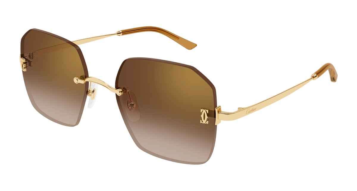 Cartier CT0591S Sunglasses - Gold / Brown (002)