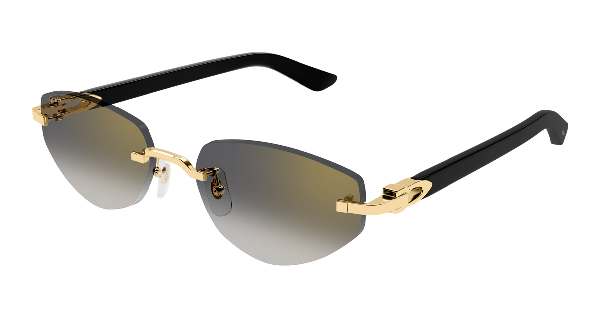 Cartier CT0580S Sunglasses - Gold / Grey (001)