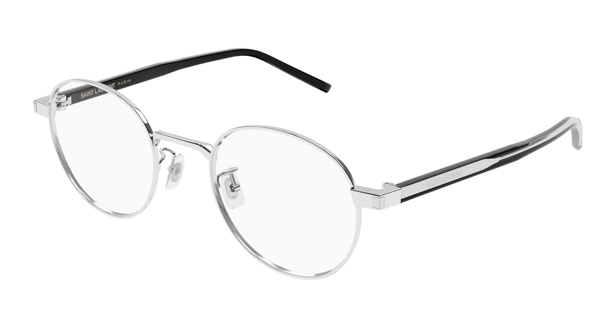 Saint Laurent SL 848/J Eyeglasses - Silver / Transparent (002)