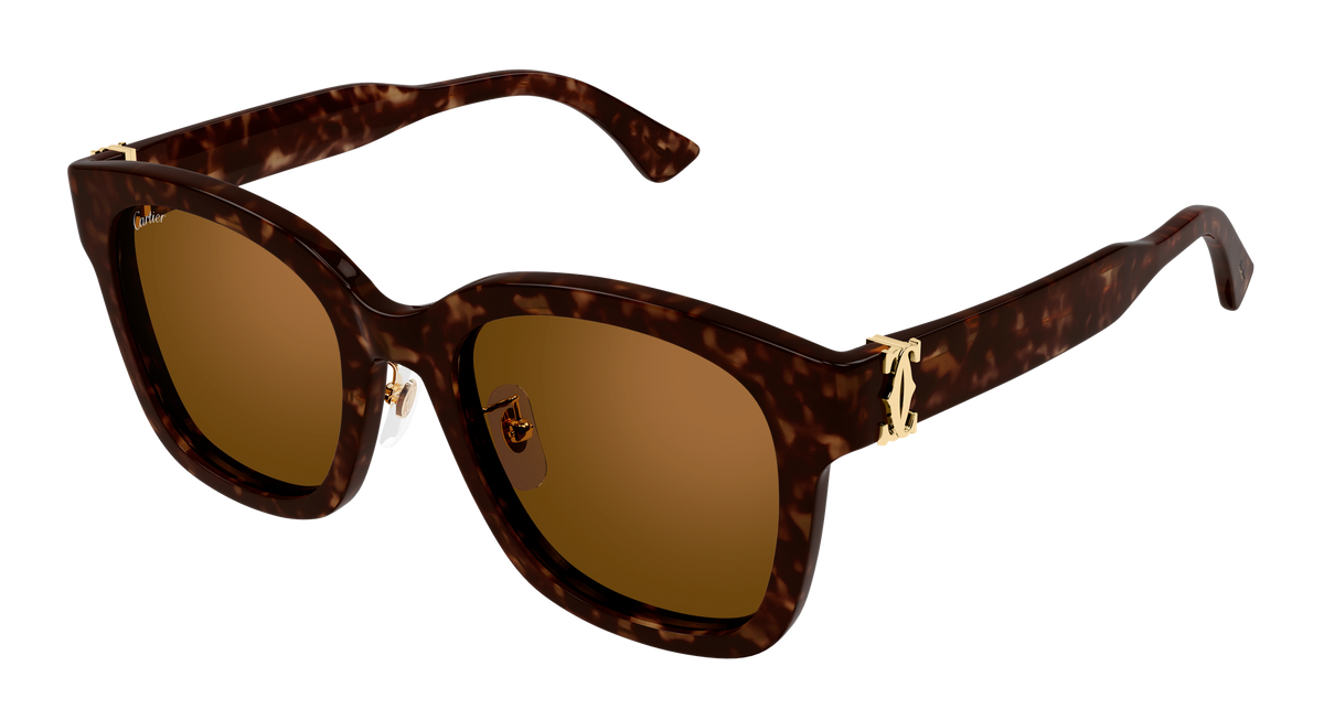 Cartier CT0589SA Sunglasses - Havana / Brown (002)