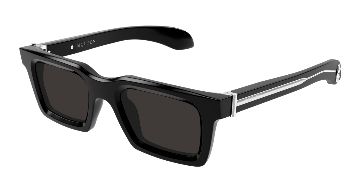 Alexander McQueen AM0506S Sunglasses - Black / Grey (001)