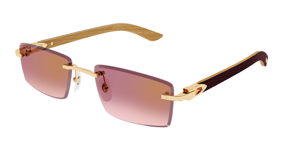 Cartier CT0582S Sunglasses - Gold / Red (002)