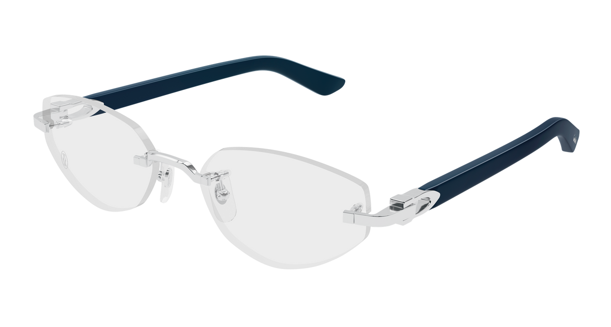 Cartier CT0609O Eyeglasses - Silver / Transparent (004)