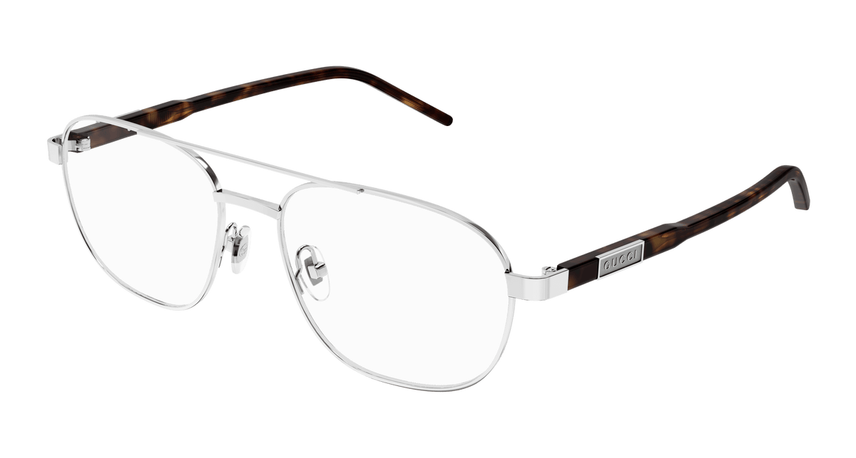 Gucci GG1800O Eyeglasses - Silver / Transparent (002)