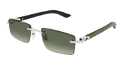 Cartier CT0582S Sunglasses - Silver / Green (005)