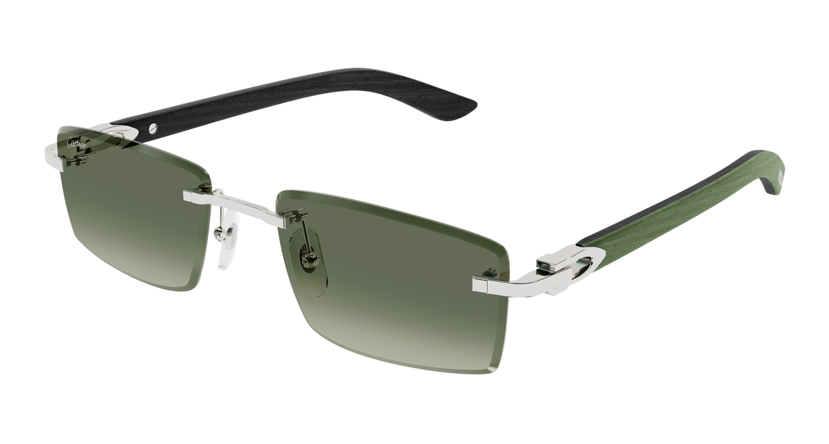 Cartier CT0582S Sunglasses - Silver / Green (005)