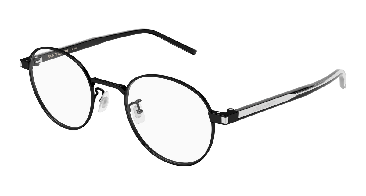 Saint Laurent SL 848/J Eyeglasses - Black / Transparent (001)