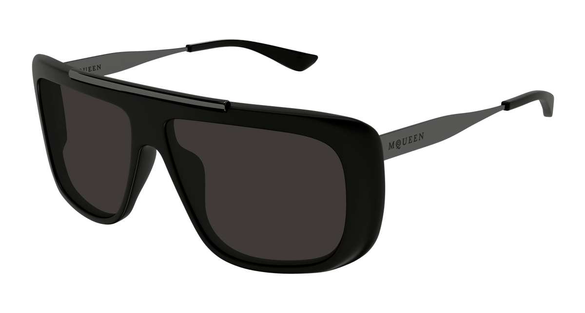 Alexander McQueen AM0492S Sunglasses - Black / Grey (002)