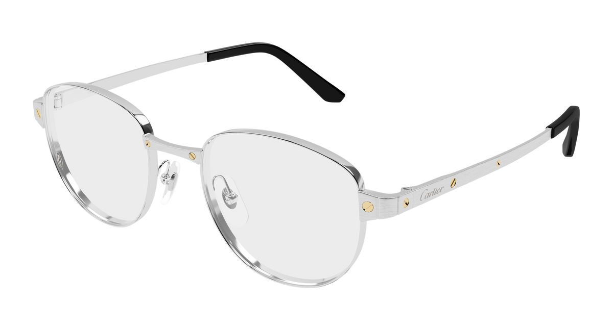 Cartier CT0572O Eyeglasses - Silver / Transparent (002)