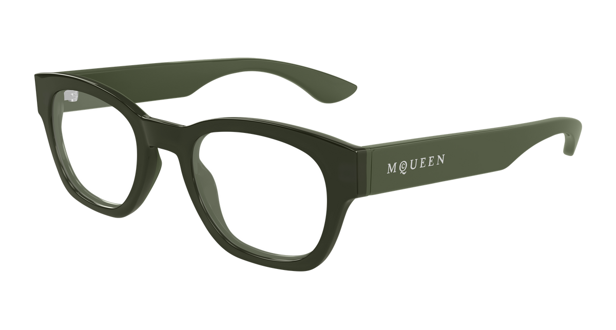 Alexander McQueen AM0530O Eyeglasses - Green / Transparent (008)