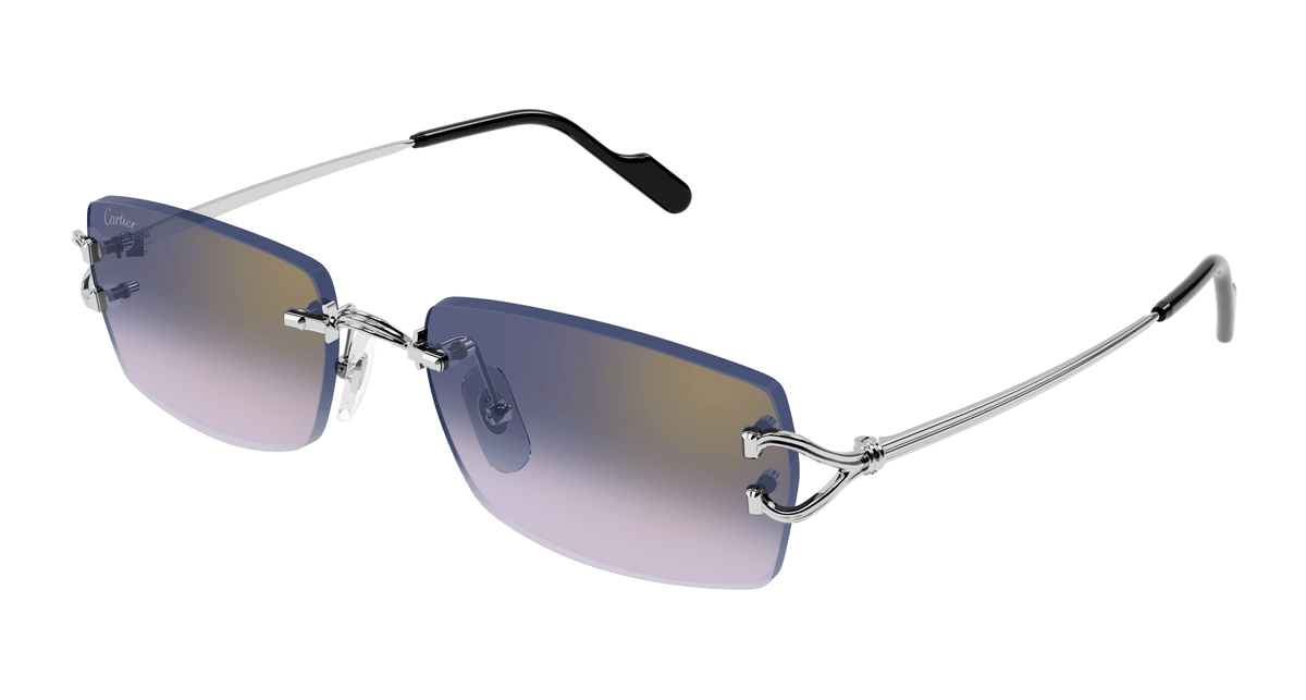 Cartier CT0550S Sunglasses - Silver / Blue (003)
