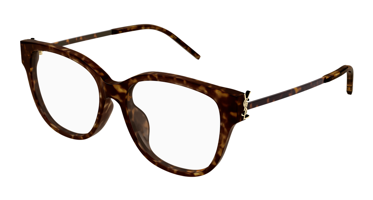Saint Laurent SL M48O_B/FN Eyeglasses - Havana / Transparent (003)