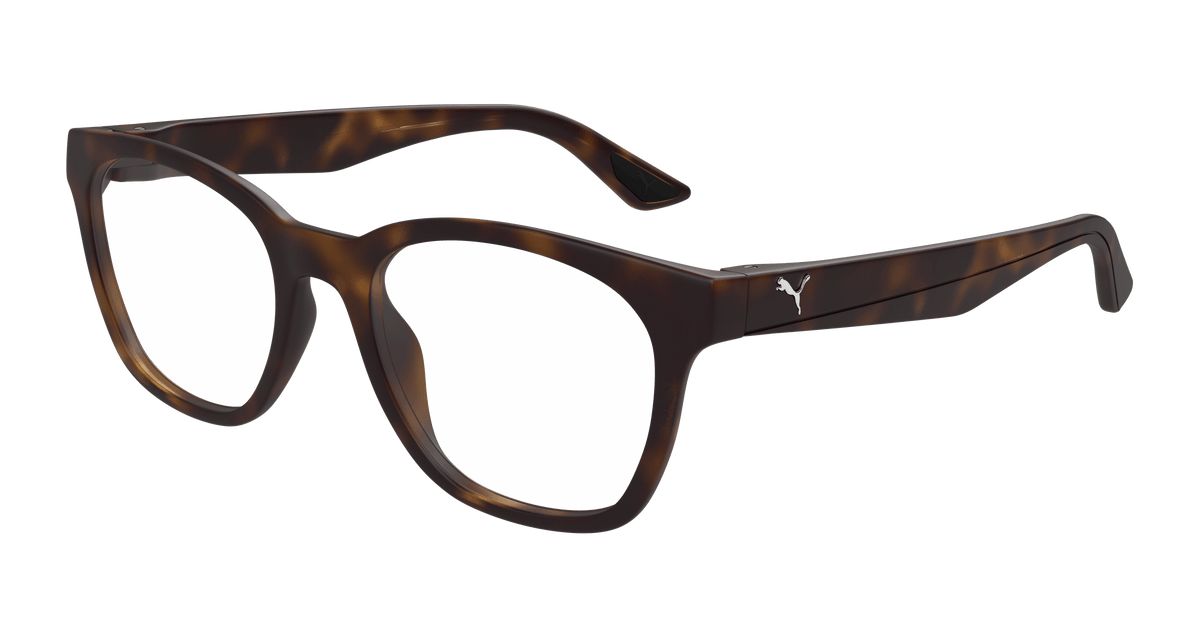 Puma PU0486O Eyeglasses - Havana / Transparent (002)