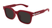 Alexander McQueen AM0496SA Sunglasses - Burgundy / Grey (003)