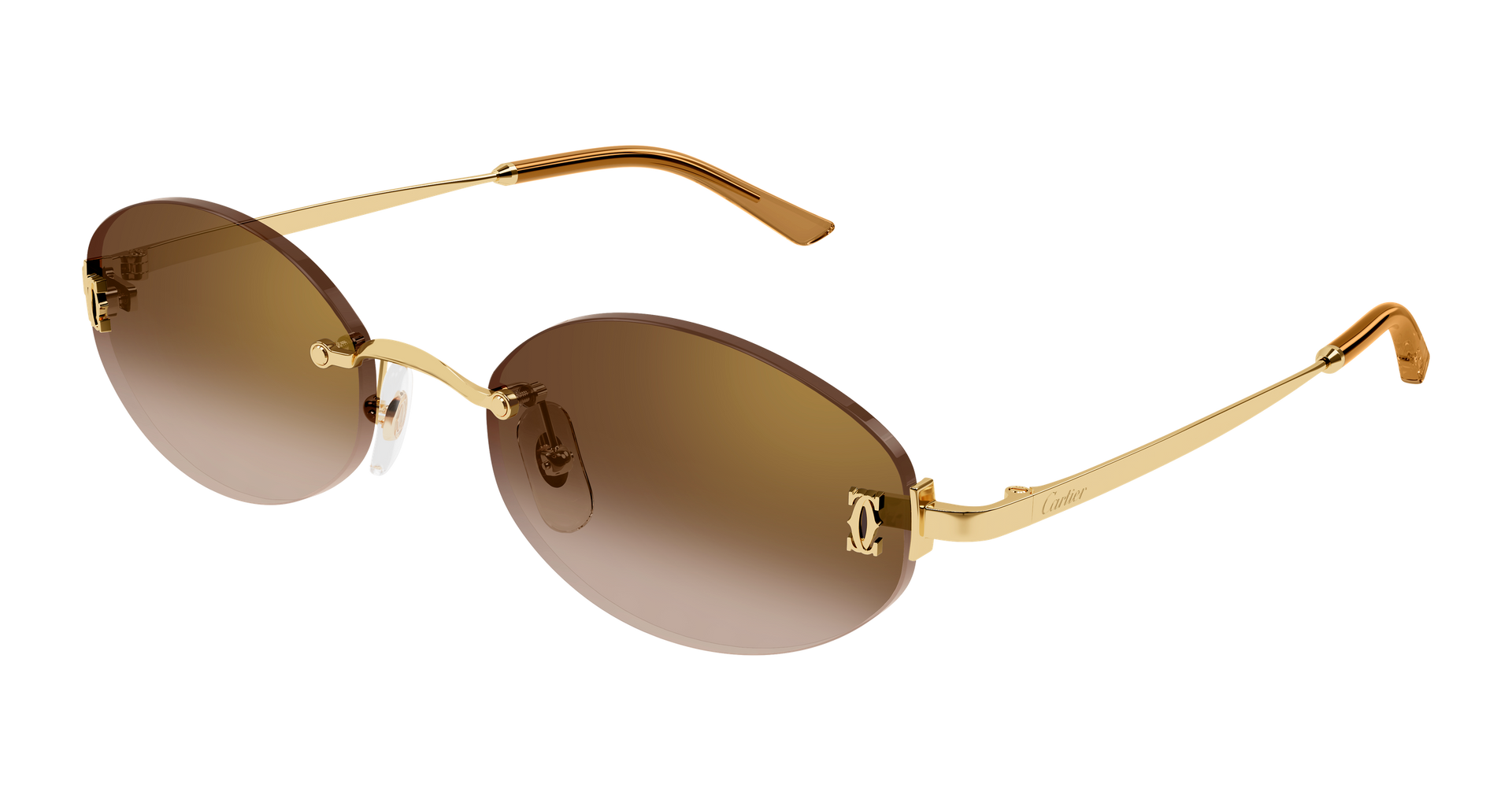 Cartier CT0592S Sunglasses - Gold / Brown (002)