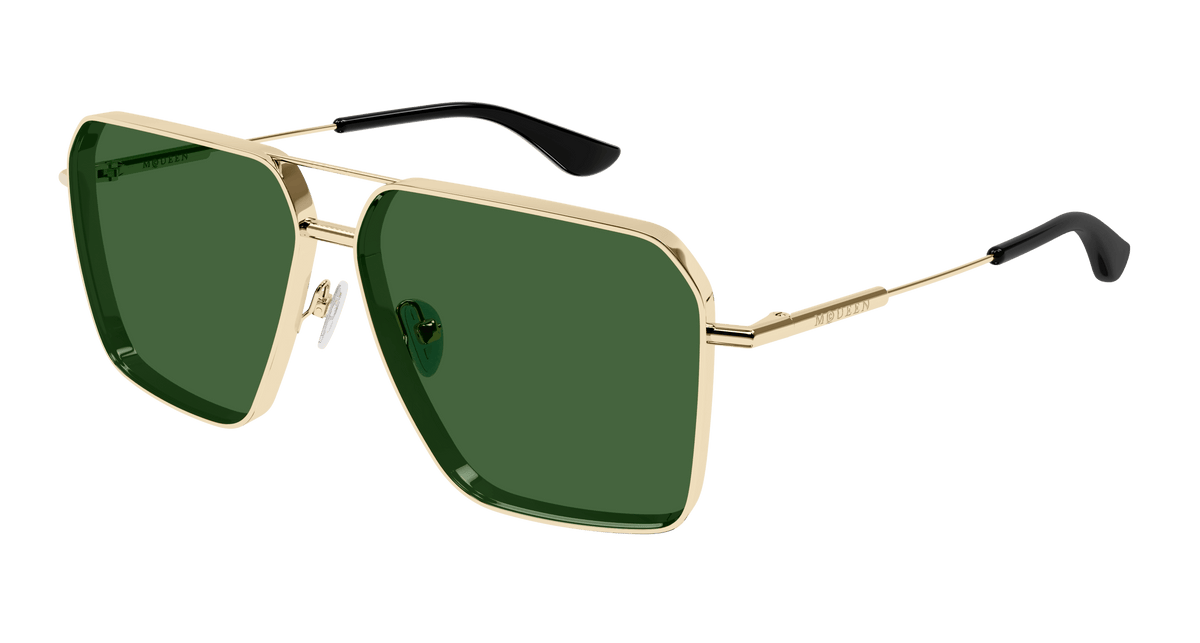 Alexander McQueen AM0500S Sunglasses - Gold / Green (003)